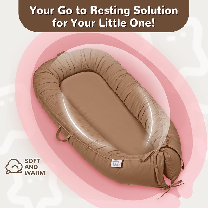 EAQ Baby Lounger, Infant Lounger for Newborn,Portable Baby Nest Cover Breathable & Soft, Newborn Essentials - Image 4